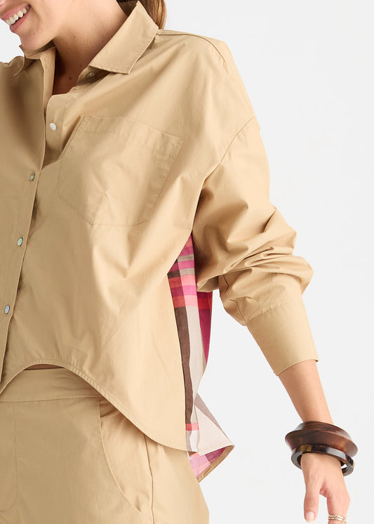Zacket & Plover Checkered Back Shirt - Peanut Butter