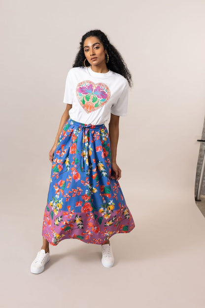 Emily Lovelock Alvia Skirt Amparo Blue