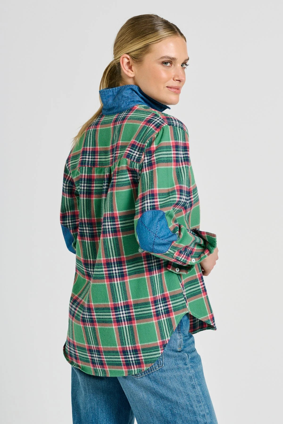 Shirty Helena Shirt - Sage Plaid