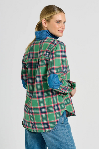 Shirty Helena Shirt - Sage Plaid