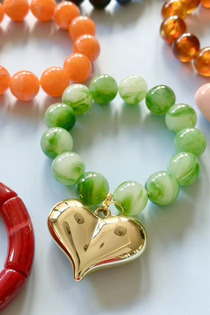 Mosk Melbourne Bubble & Heart Bracelet - Multiple Colours
