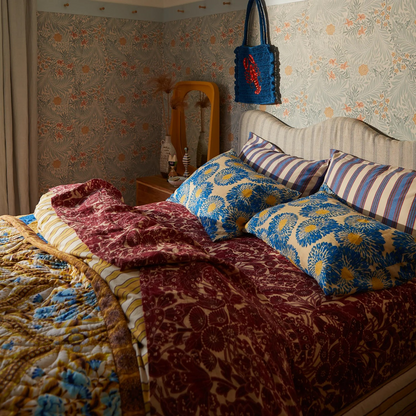 Sage & Clare Isabella Linen Pillowcase Set - Azure