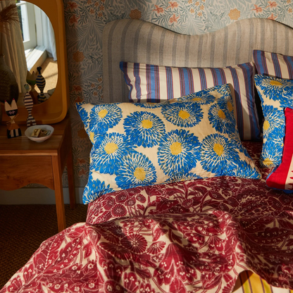 Sage & Clare Isabella Linen Pillowcase Set - Azure