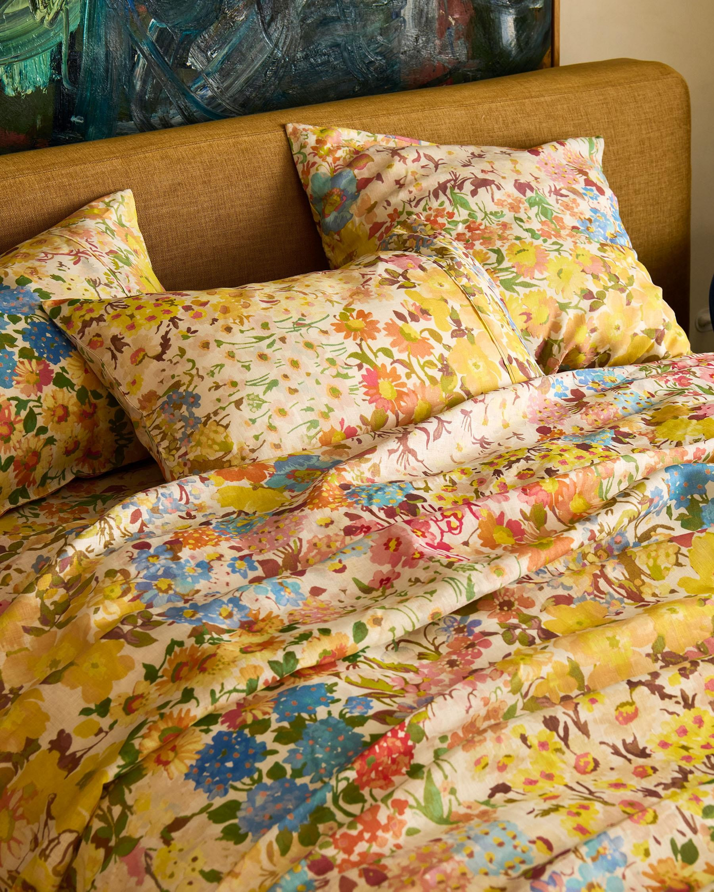 Kip and Co Forever Floral Butter Linen Sheets