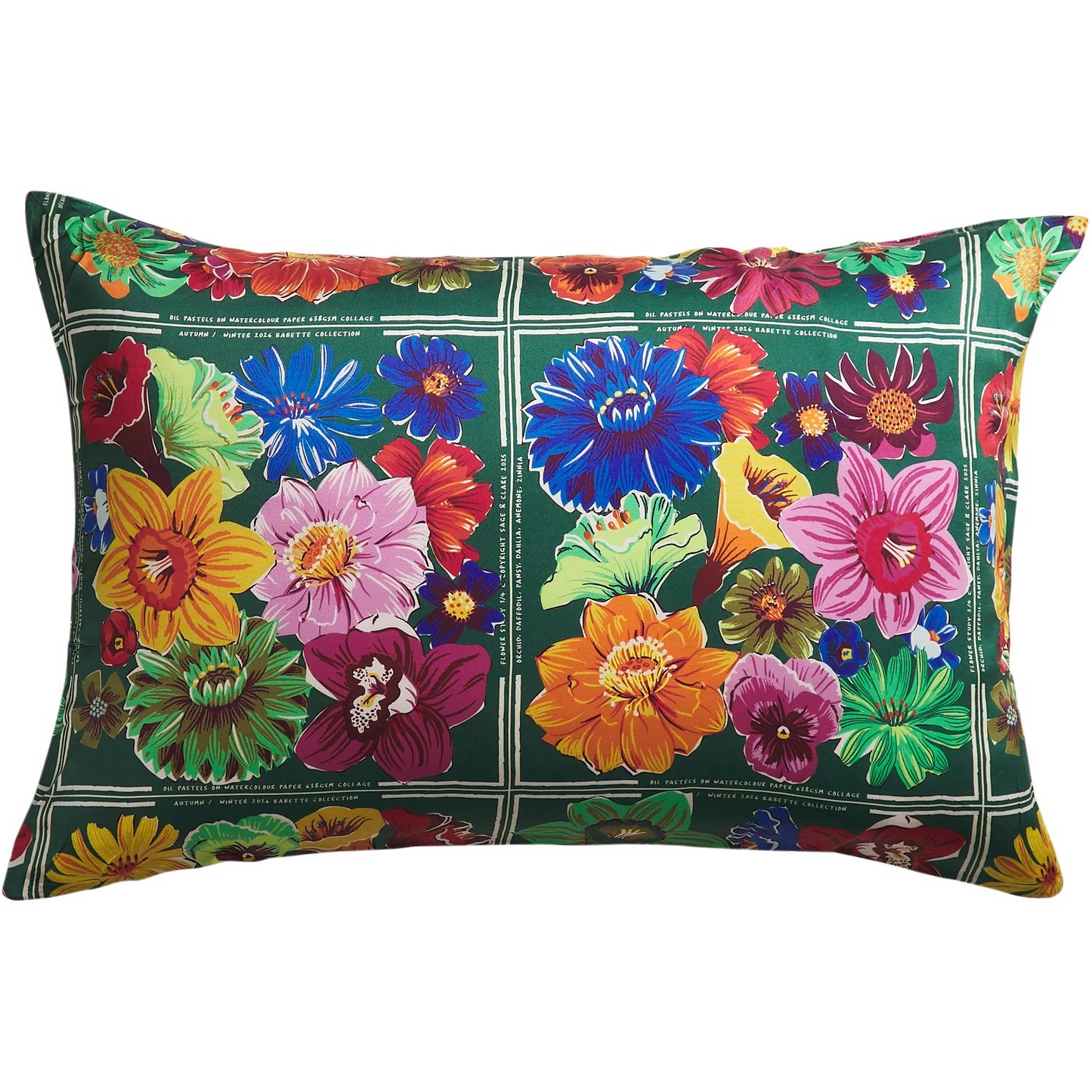 Sage & Clare Ines Silk Standard Pillowcase - Verdant