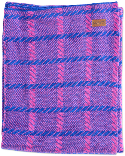 Kip and Co Pink Punch Check Blanket