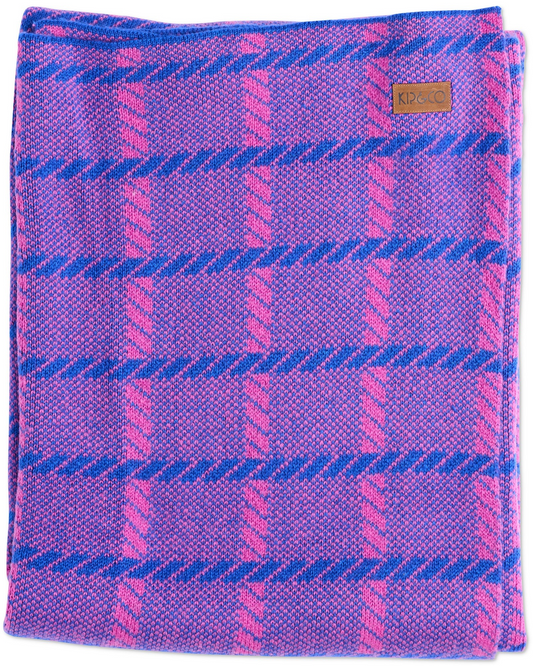 Kip and Co Pink Punch Check Blanket