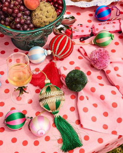 KIP AND CO Polkadot Pink Tablecloth