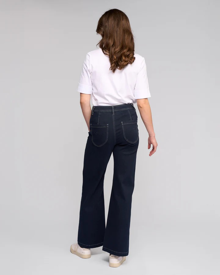 Vassalli Peace full-length wide leg denim jeans