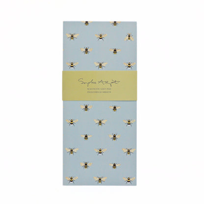 Sophie Allport Magnetic List Notepad To Do Blue Bees Gift
