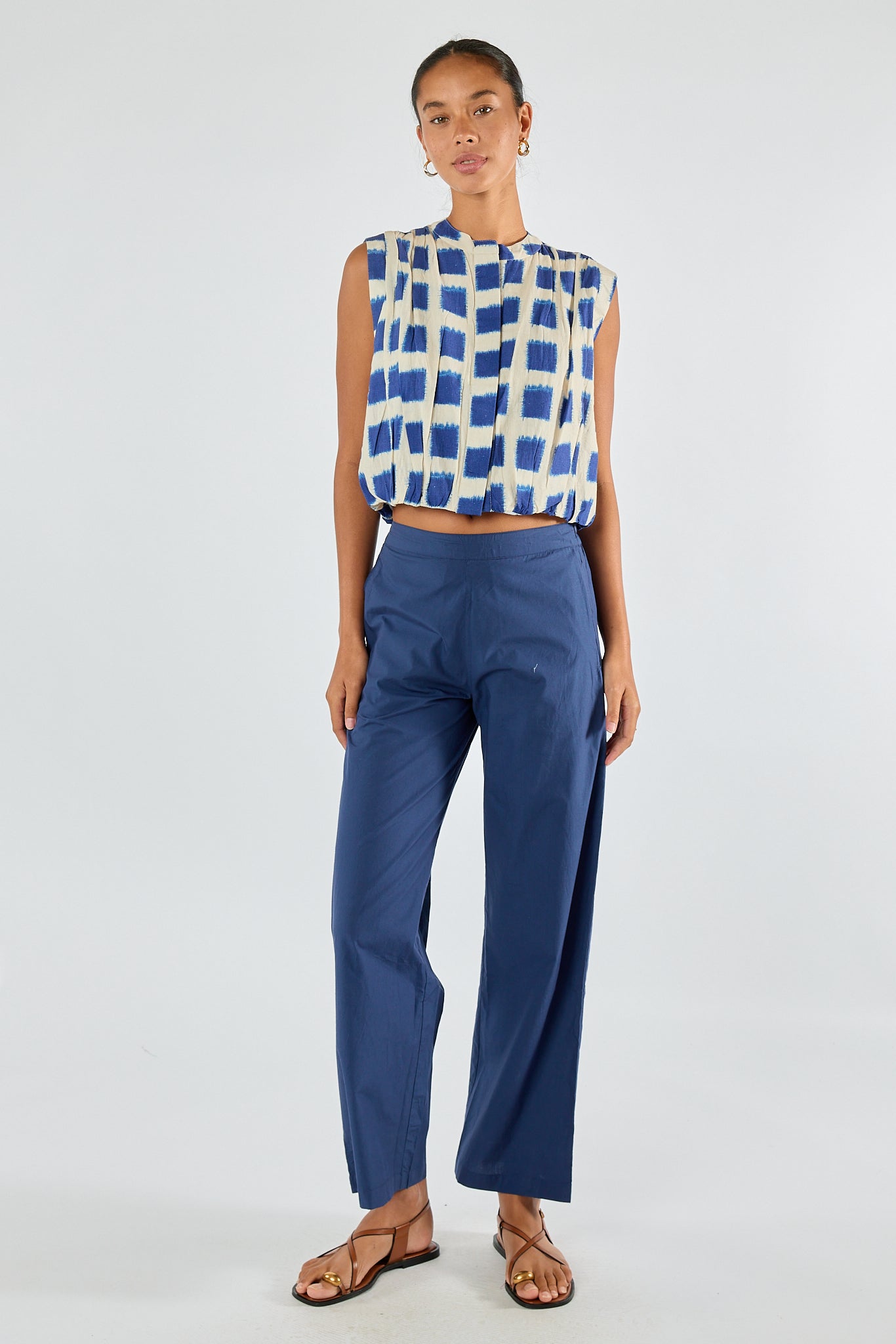 Itami Bloc Sleeveless Top Blue