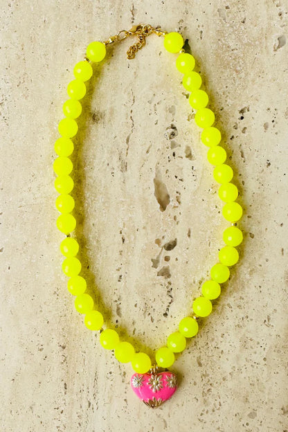 Mosk Melbourne Faceted Neon Jade Necklace