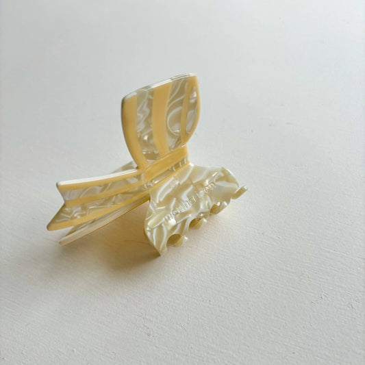 Bow Hair Clip - Cream