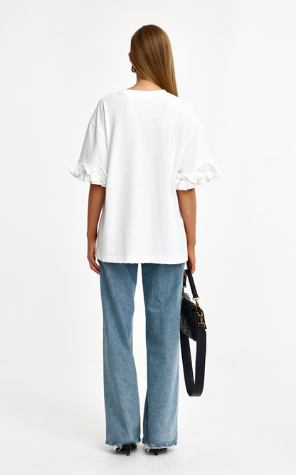 Kinny Raffa Tee - Ivory