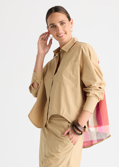 Zacket & Plover Checkered Back Shirt - Peanut Butter