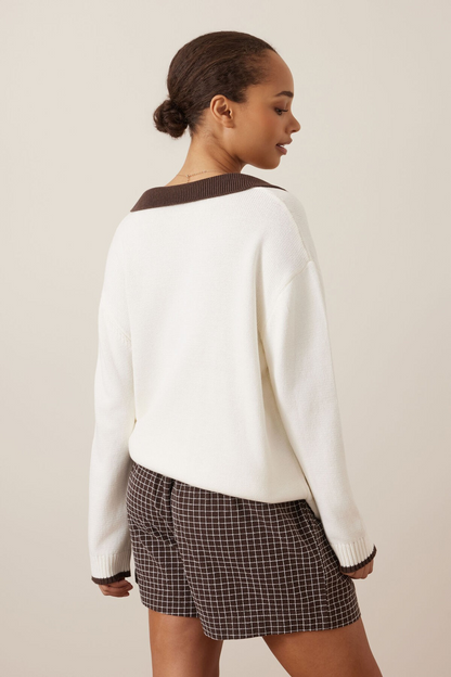 Ceres Life Mila Short - Textured Chocolate Check