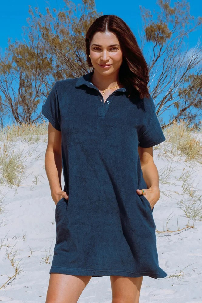Itami Terri Towel Dress - Navy