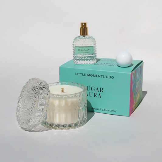 Mrs Darcy Sugar Aura candle and room spray duo