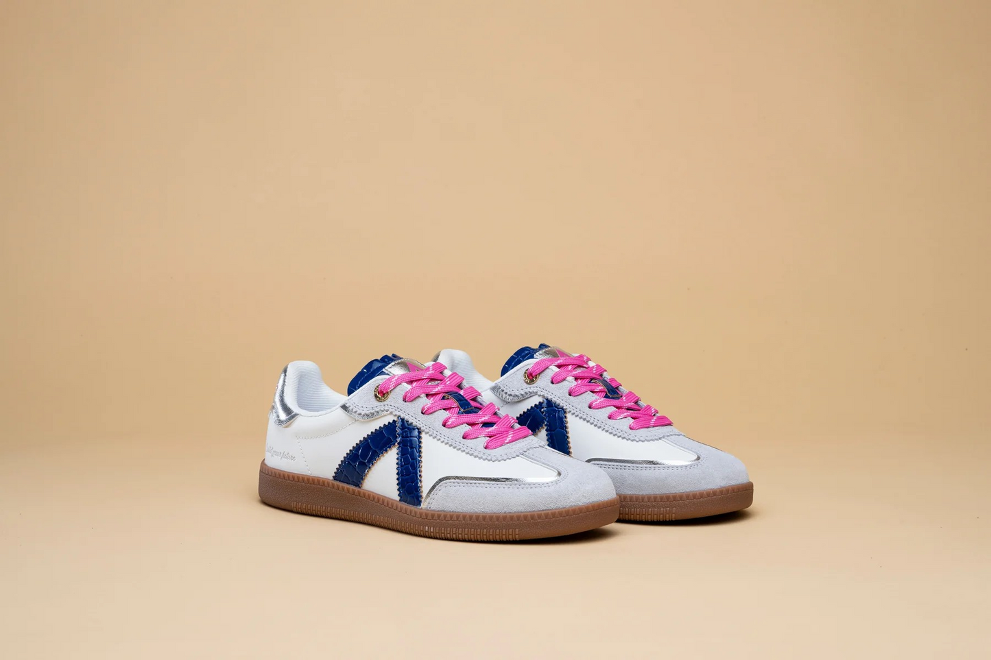ASFVLT Elite Classic white navy sneakers for women