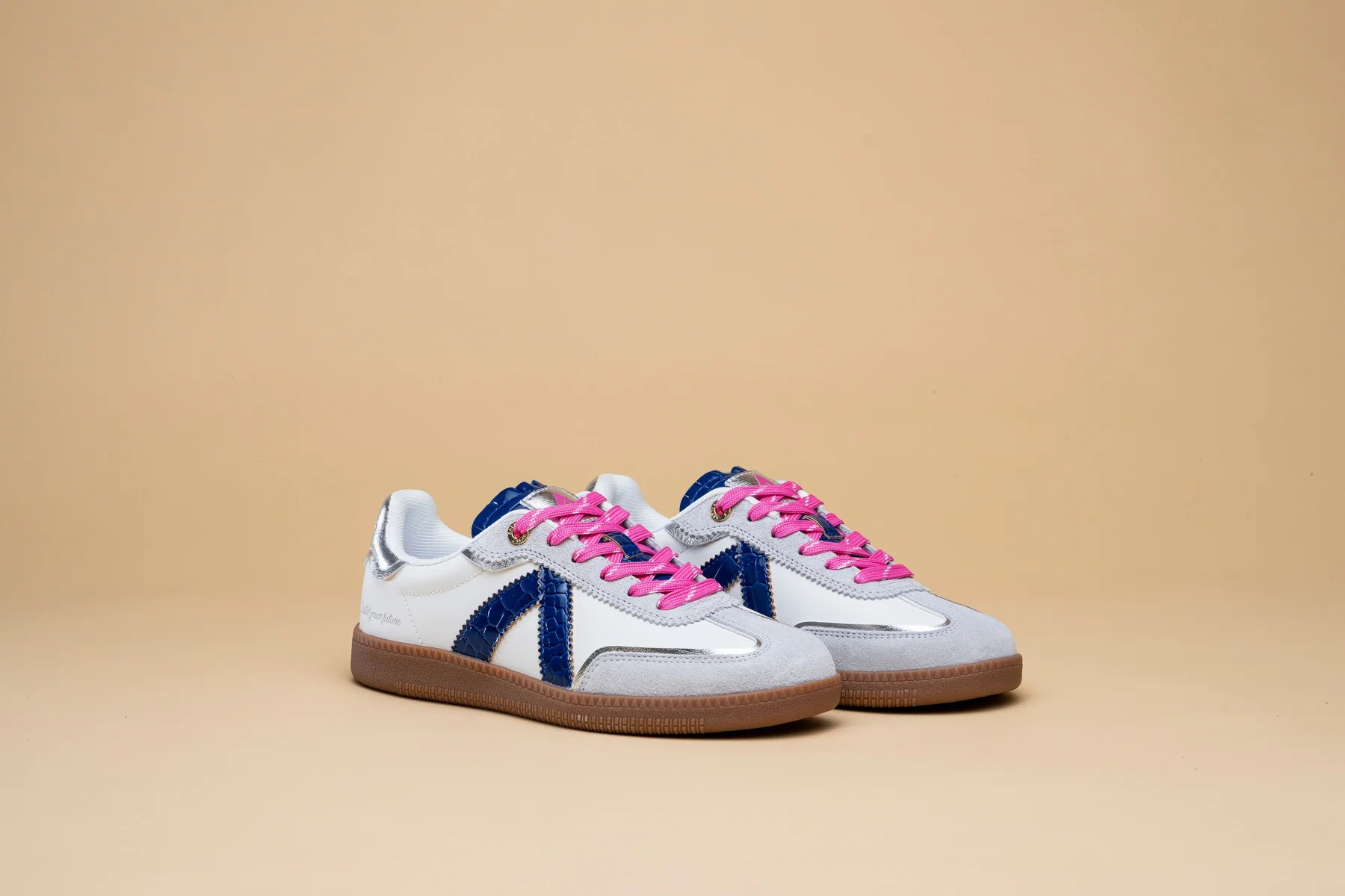 ASFVLT Elite Classic white navy sneakers for women
