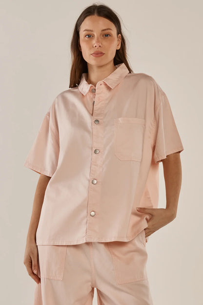 Betty Basics Saffra Short Sleeve Denim Shirt