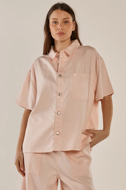 Betty Basics Saffra Short Sleeve Denim Shirt