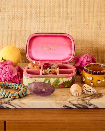 Kip and Co Australian Bush Blossom Travel Velvet Jewellery Box