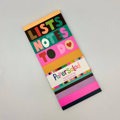 Magnetic List Pad Notes To Do List Stripes Bright Stationery