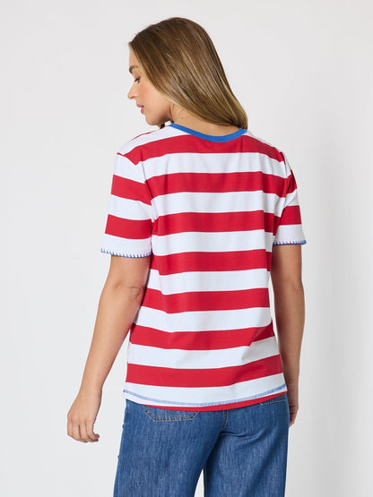 Threadz Rhode Island Stripe Tee - 2 Colours