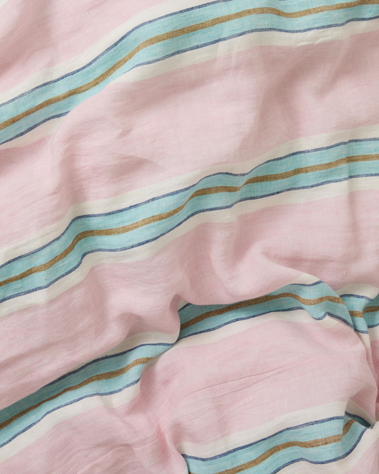Kip and Co Tickled Pink Stripe Linen Bedding
