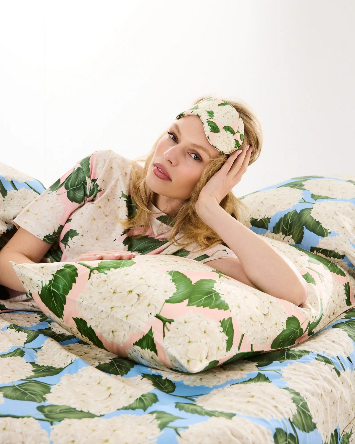 Kip and Co Hydrangea Pink Silk Pillowcase 1P