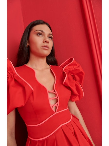 Celia B Orbit Dress Red