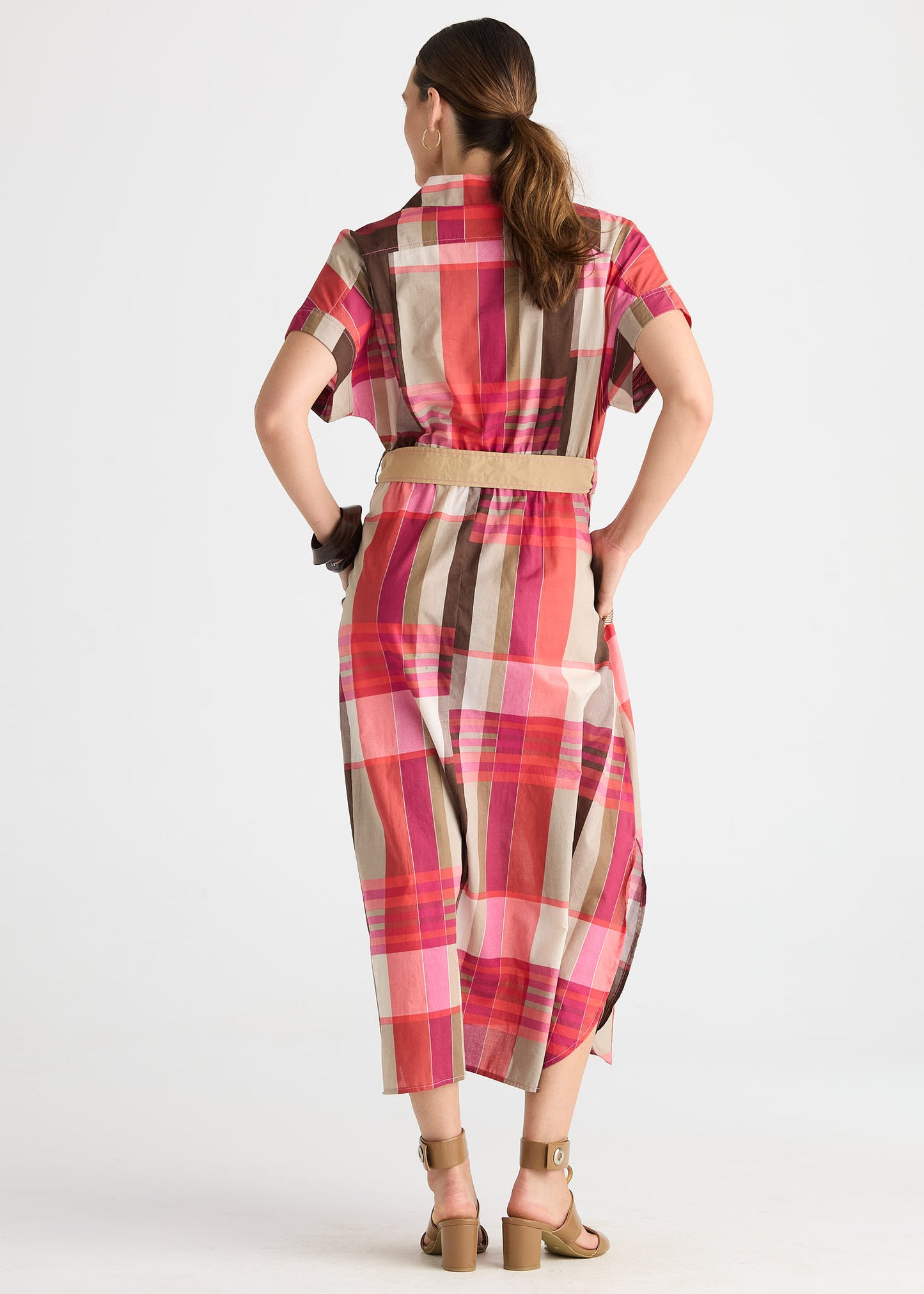 Zaket & Plover Checked Dress - Toast