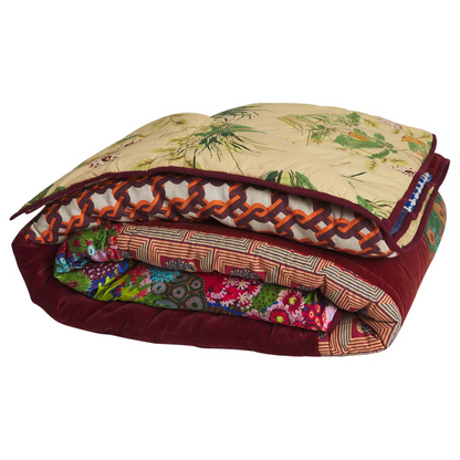 Sage & Clare Kai Patchwork Bedcover - Garnet