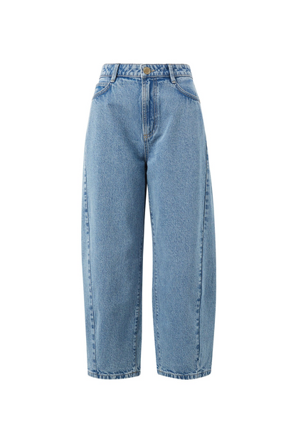 Ceres Life Maggie Tapered Barrel Jean - Mid Vintage Blue