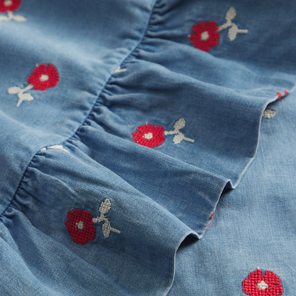 Sage & Clare Anneliese Ruffle Pillowcase - Poppy