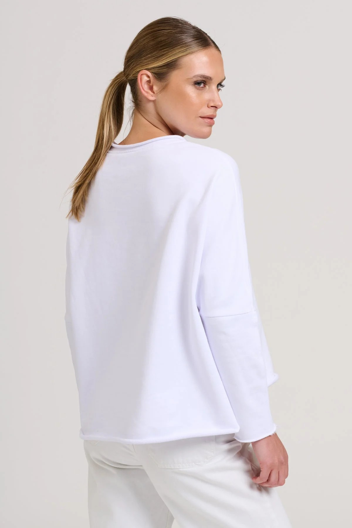 Shirty x EST Raw Sweatshirt Bow - White/Navy