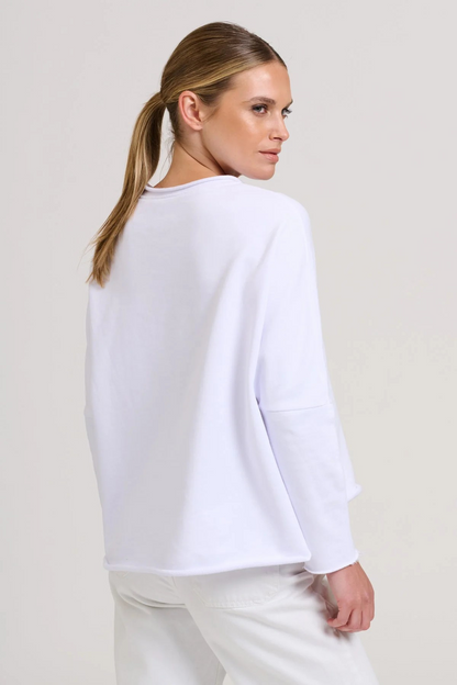 Shirty x EST Raw Sweatshirt Bow - White/Navy