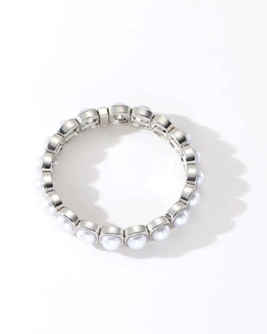 Colourful Enamel Stacking Bracelet Collection in Gold & Silver: Gold Tubey Hot Pink