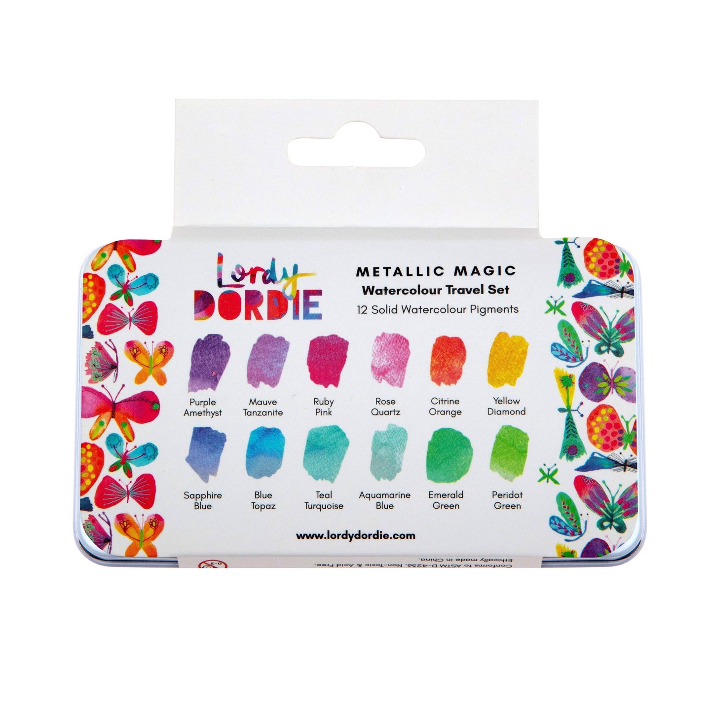 Lordy Dordie "Metallic Magic" Watercolour Travel Paint Set