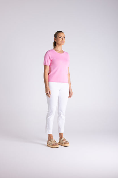 Two T's Cotton Knit T-Shirt - Pink