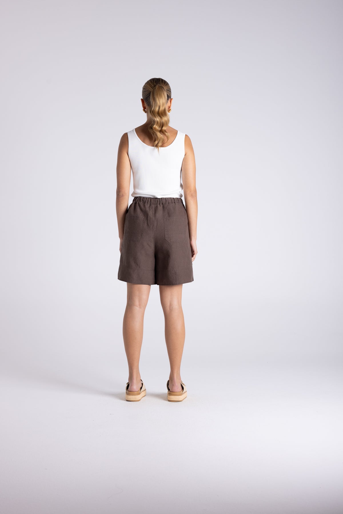 Two T's Asher Linen Short - Chestnut