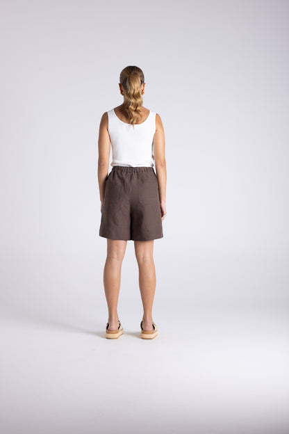Two T's Asher Linen Short - Chestnut
