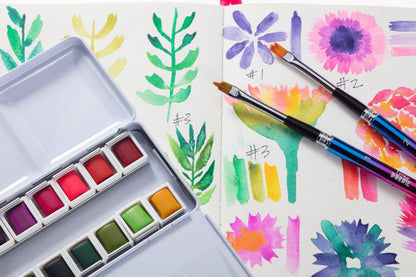 Lordy Dordie Flower Power Travel Paintbrush Set