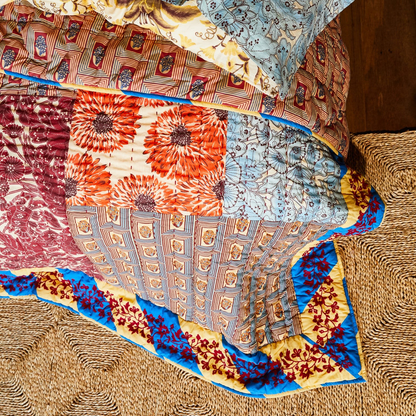 Sage & Clare Clarice Patchwork Bedcover - Azure