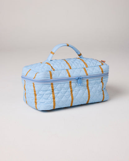 Kip and Co COMO STRIPE QUILTED COTTON TOILETRY CASE