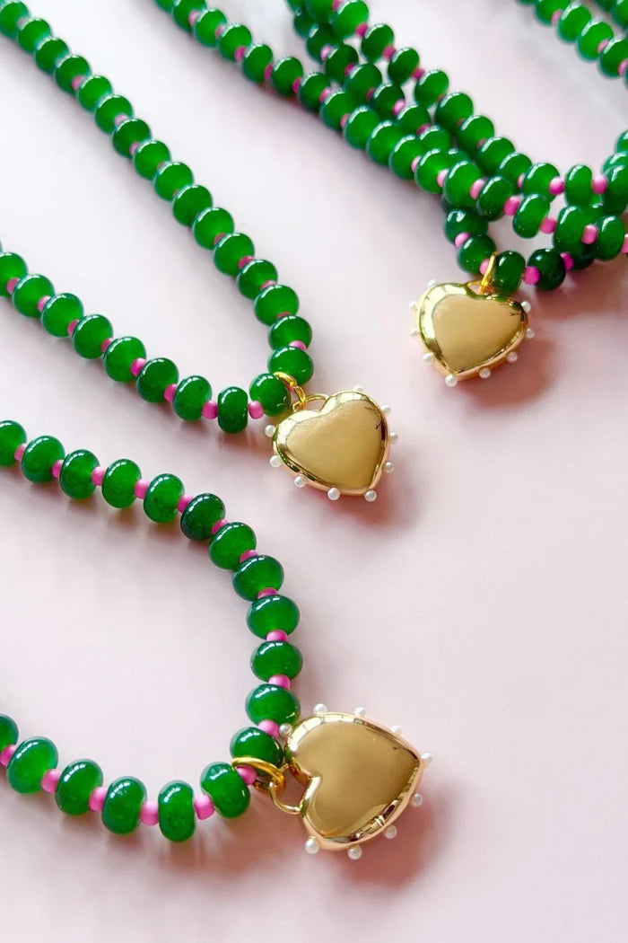 Mosk Melbourne Emerald Gem Necklace