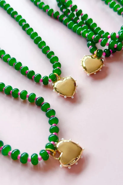 Mosk Melbourne Emerald Gem Necklace