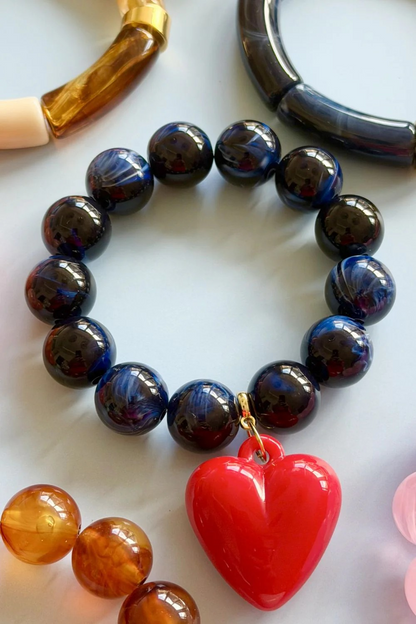 Mosk Melbourne Bubble & Heart Bracelet - Multiple Colours