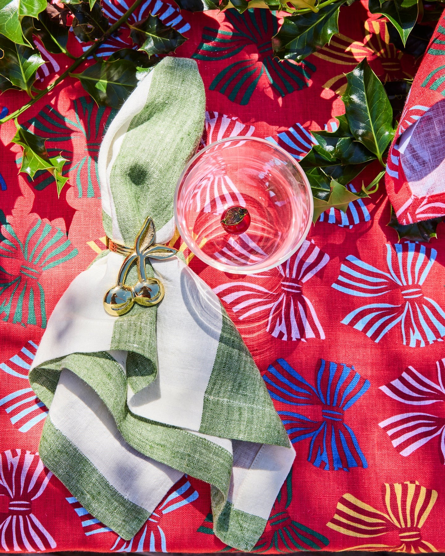 Kip and Co Cherry Pie Brass Napkin Rings